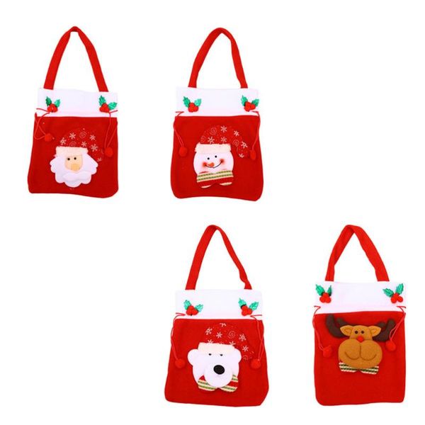 

gift wrap 4 pcs durable storage pouch festival grocery bag non-woven fabric