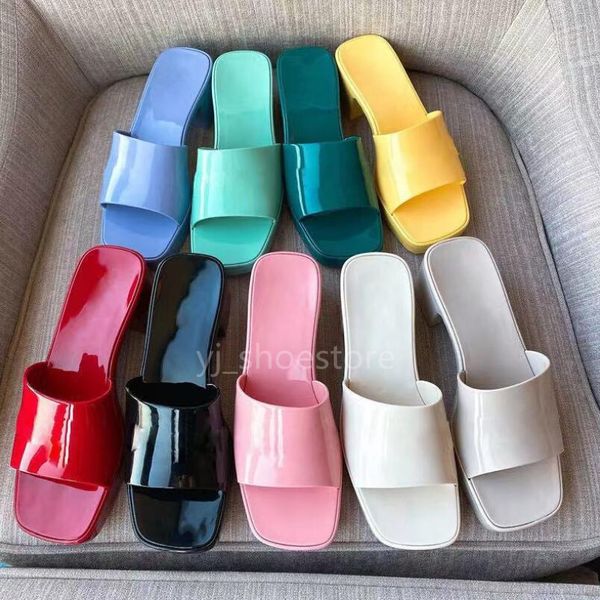 

woman slipper fashion lady sandals beach thick bottom sell well slippers platform alphabet rubber high heel slides shoe02, Black