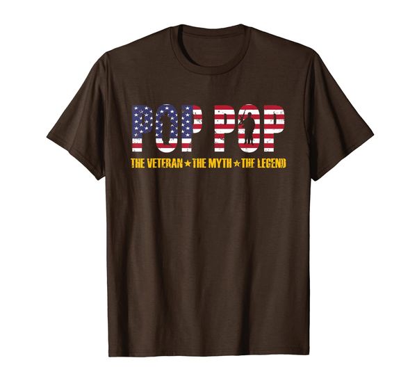 

pop pop the veteran the myth the legend shirt fathers day, White;black