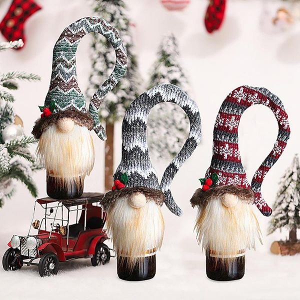 

party decoration santa image long hat fadeless doll christmas wine bottle er for