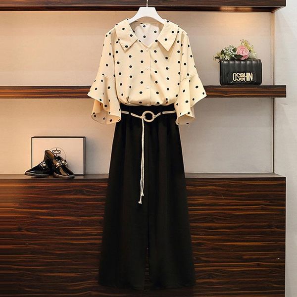 

two-piece suit summer female 2021 fashion european and american drawstring leisure wide-leg pants high-waist v-neck women's two piece, White