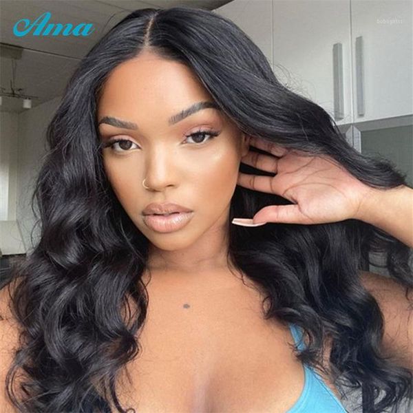 

transparent loose wave lace front wig brazilian 4x4 closure human hair wigs for black women frontal remy1, Black;brown