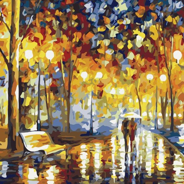 

paintings abstract world paint by numbers with frame for adults kits painted drawing canvas diy oil coloring picture