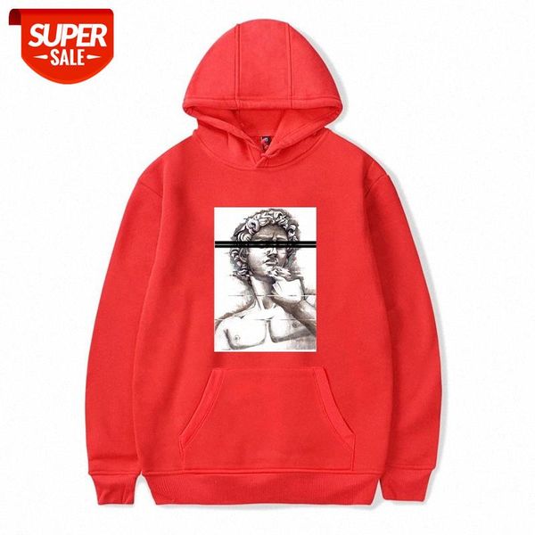 

michelangelo statue of david print hoodie plus fleece sweater 1 #sv8z, Black