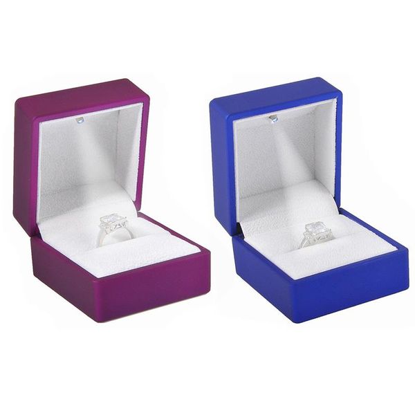 

jewelry pouches, bags led lighted ring gift box wedding engagement, Pink;blue