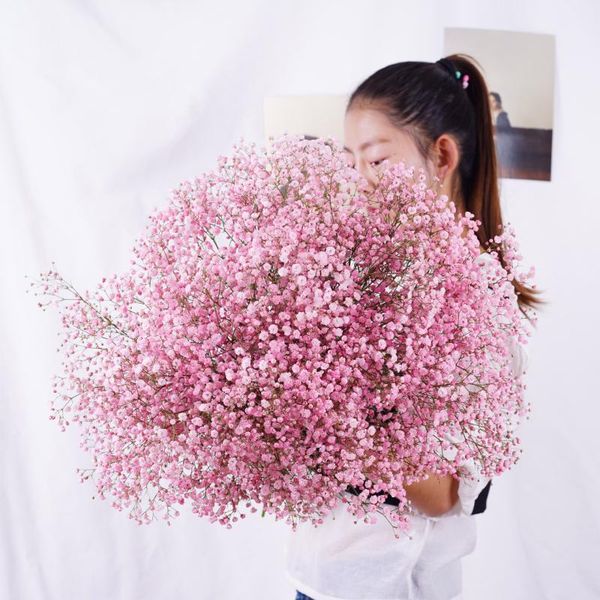 

decorative flowers & wreaths 100g big bunch babysbreath natural dried preserved gypsophila flower decor home wedding bouquet valentines day