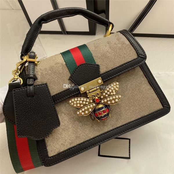 

wide strap female bee messenger lady's bag purses and handbag shoulder crossbody bags for women