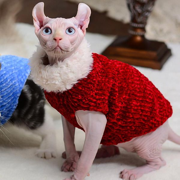

cat costumes hairless sphinx clothing handmade warm vest pet costume