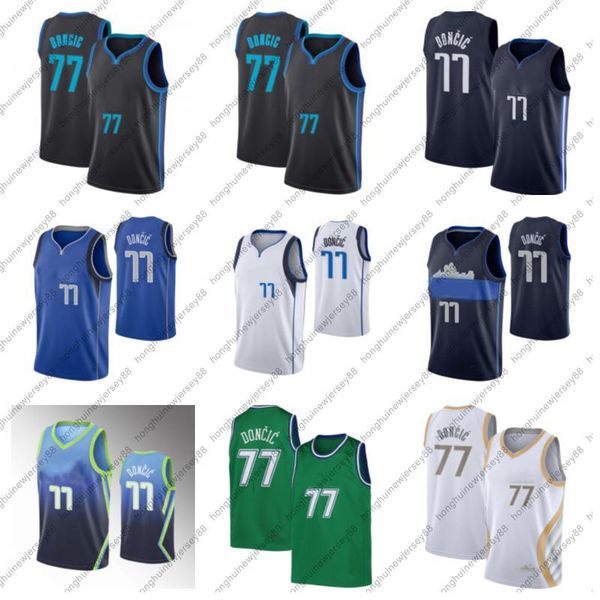 

basketball jersey77 luka doncic, Black;red