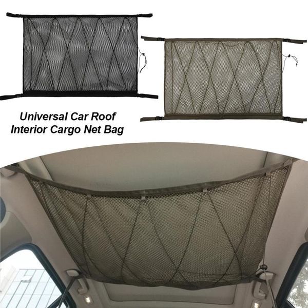 

car organizer ceiling mesh storage net pocket roof interior cargo bag portable trunk pouch sundries