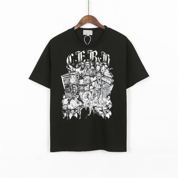 

t-shirt men women 1 quality cartoon print style tee, White;black