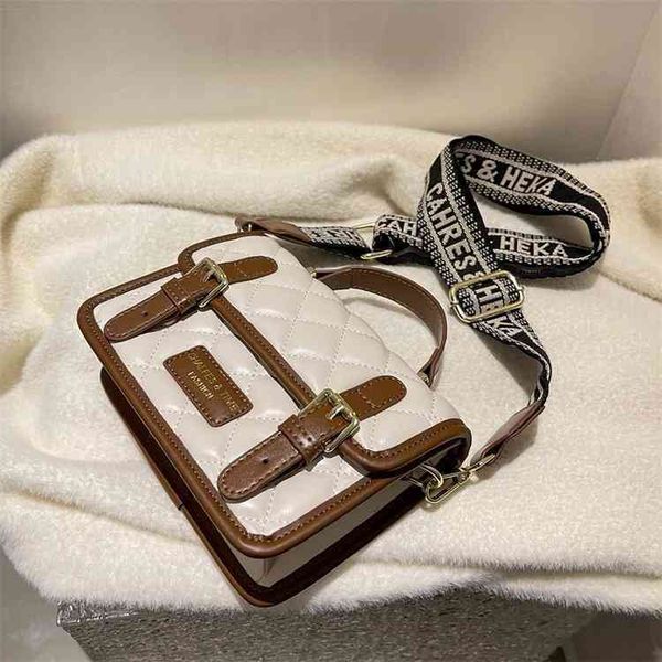 

75% off handbag factory store on lingge embroidered line small square autumn and winter french wide shoulder belt single simple portable 885, Black;red