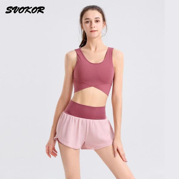 

yoga outfit svokor women fitness sets 2pcs sport suit workout gym set seamless shorts running clothing sports vest