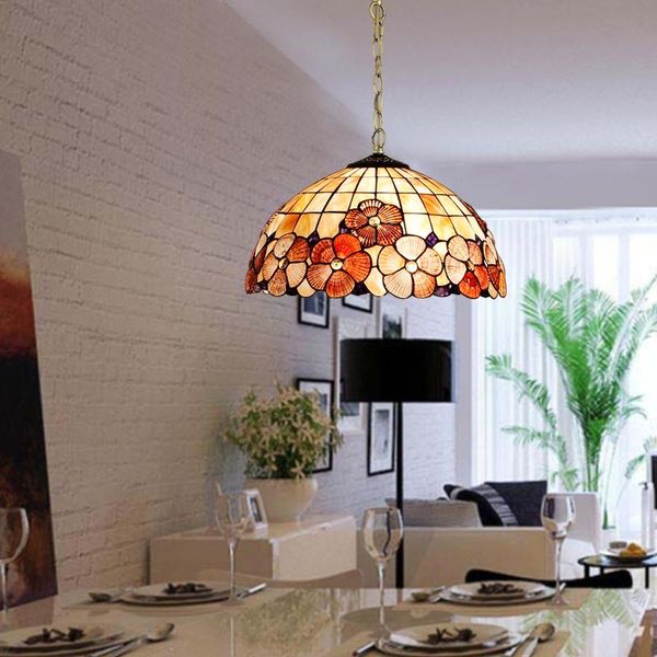 

pendant lamps mediterráneo europeo colgante de concha mar tiffany comedor balcón dormitorio estudio en el casa jardín