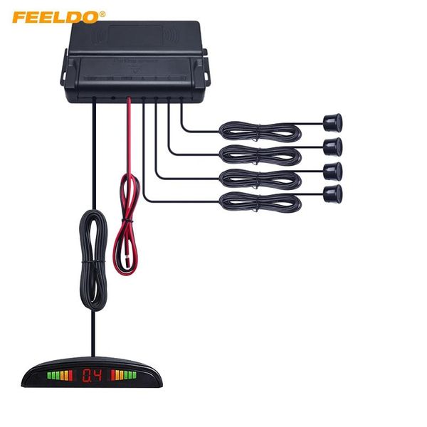 

car rear view cameras& parking sensors feeldo 1set led display 4 sensor reverse backup radar 10-color #fd-887