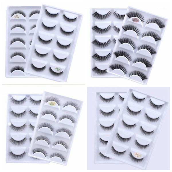 

50boxes 3d mink hair natural cross false eyelash long messy makeup fake eyelashes extension beauty tools1
