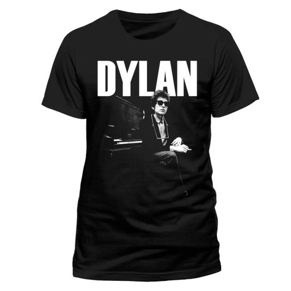 

Bob Dylan Sitting Blonde on Blonde Triplicate Official Tee T-Shirt Mens, White;black