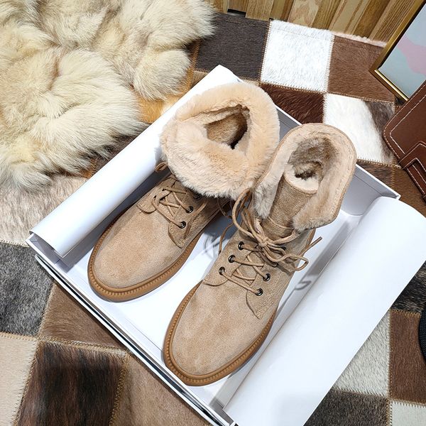 

41 42 43 winter boots women shoes solid flat plush warm snow boots female shoes platform ankle boots lady casual home shoes, Black