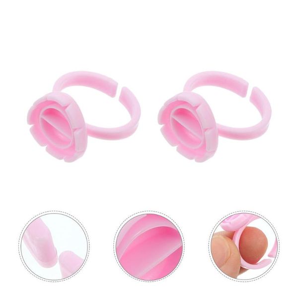 

false eyelashes 100pcs pigment container ring cup eyelash grafted accessories
