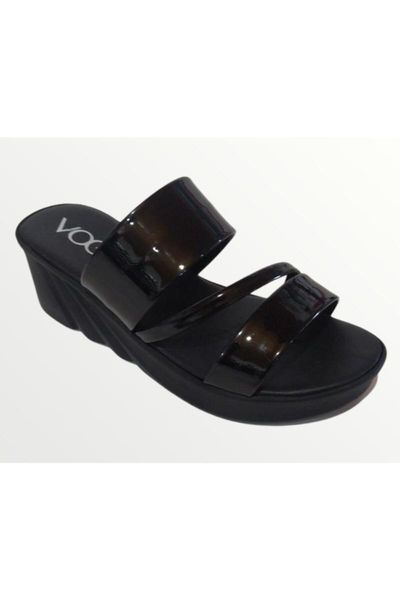 

slippers bright black
