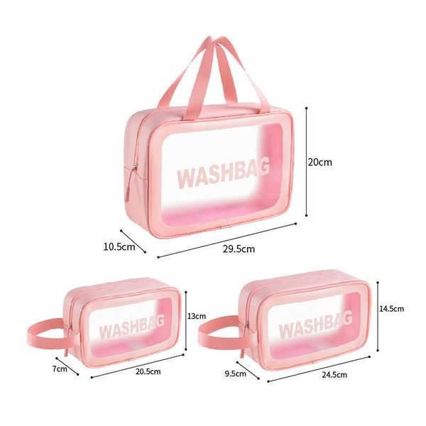 

cosmetic bags & cases portable pvc waterproof bag transparent travel storage carry pouch toiletries and cosmetics organizer women men