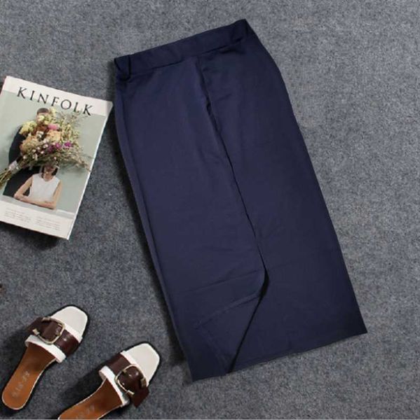 

skirts 2021 split one step bag skirt half-length female summer mid-length high waist all-match hip, Black