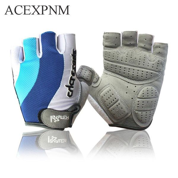 

cycling gloves acexpnm bike half short finger shockproof breathable mtb road bicycle men women sports equipment, Black