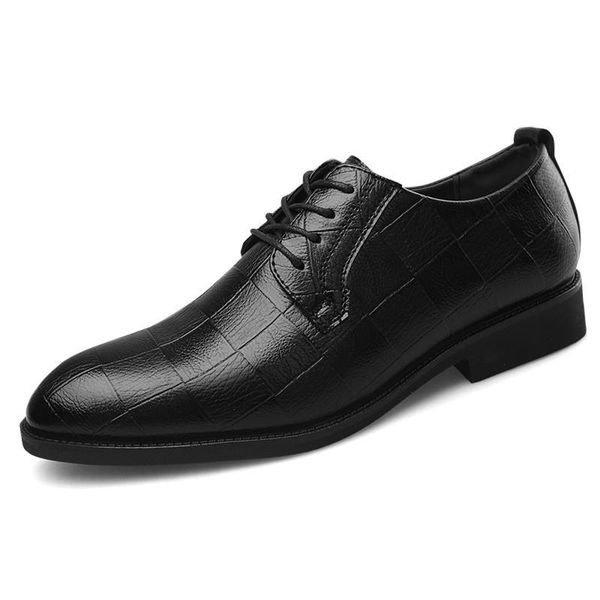 

dress shoes men's fashion british style pointed toe wedding business leather formal summer flats oxfords men big size 48, Black