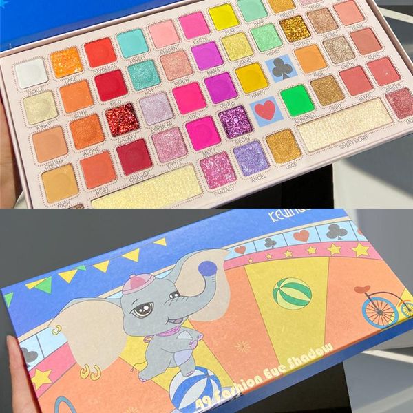 

eye shadow 49 colors matte glitter eyeshadow palette long lasting pearly neon charming blue yellow makeup cosmetics