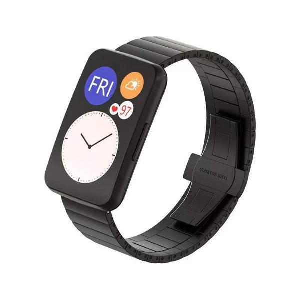 

watch bands metal stainless steel strap for huawei fit replacement band smart accessories, Black;brown