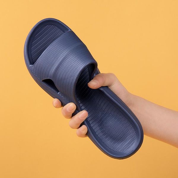 

slippers home couple cozy fashionable sandals woman indoor non-slip soft thick-soled eva bathroom shoes summer shoe, Black