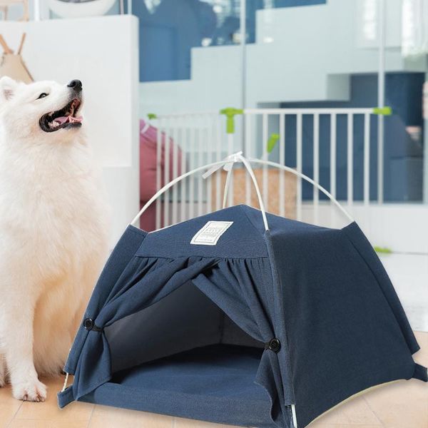 

kennels & pens pet tent house cat bed portable teepee dog cage small breathable puppy kennel for all weather accessories