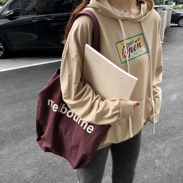 

women's hoodies & sweatshirts real s autumn hoodie thin loose long sleeve, Black