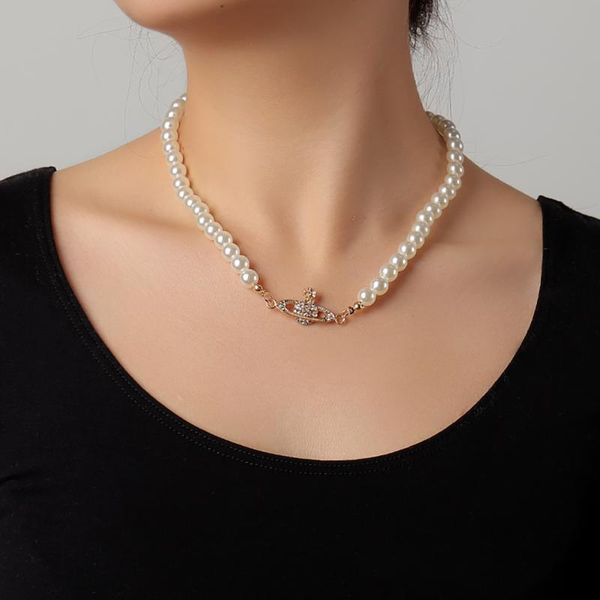 

chokers choker women necklace chain pretty imitation pearl clavicle collares party friendship gift jewelry, Golden;silver