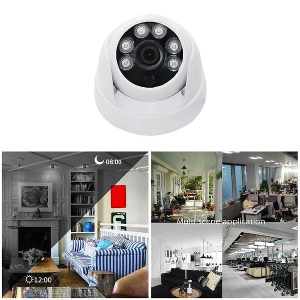 

cameras one set dome cctv camera with 6pcs led 1080p hd indoor 2.0mp night vision ijs998