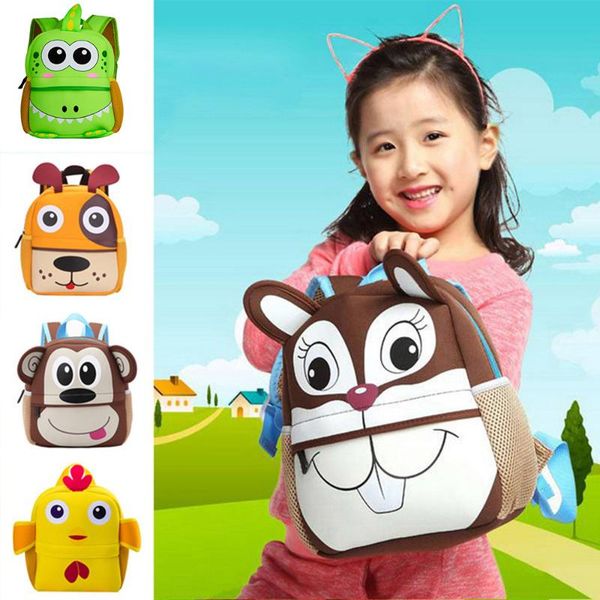 

animal children backpacks brand design girl boys backpack toddler kids neoprene school bags kindergarten cartoon bag