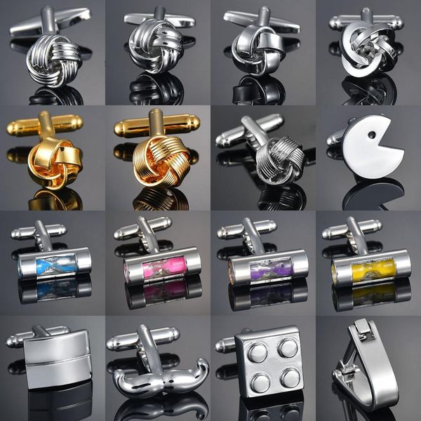 

novelty cuff links gold twist quality french shirts cufflinks for men's business wedding jewellery gifts gemelos, Silver