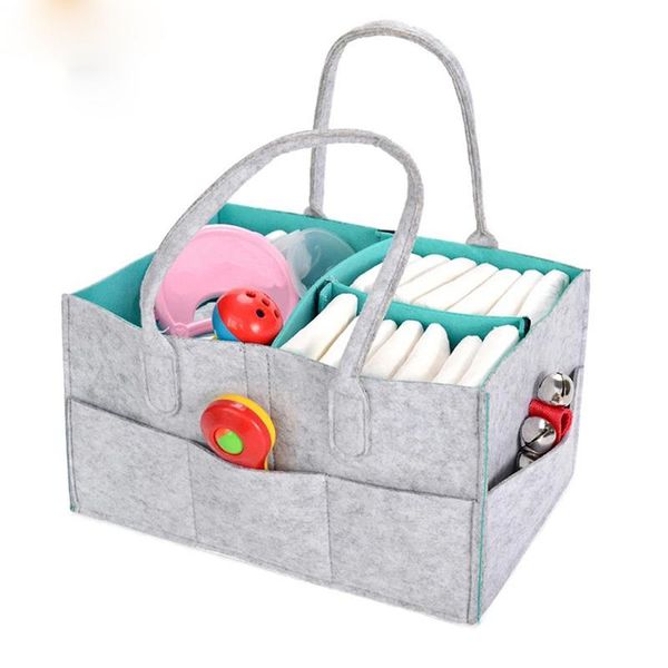 

diaper bags portable foldable felt storage bag multifunction kids clothes handbag for baby organizer mom nappy