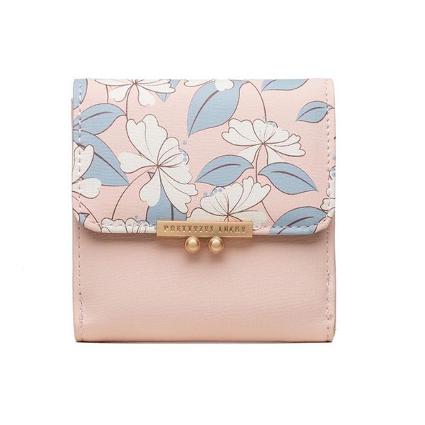 

wallets small women wallet cute design leather short ladies 2021 luxury pu purses coin pocket carteras mujer, Red;black