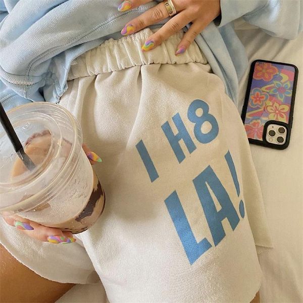 

women's shorts fashion sports casual jog three-point guard pants college style cycling, White;black