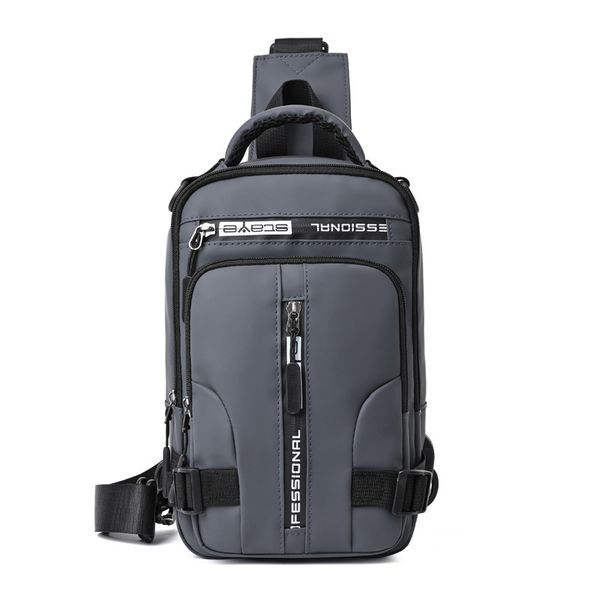 

chest men's usb charging single chest bag multi-purpose double shoulder anti splashing travel small backpack