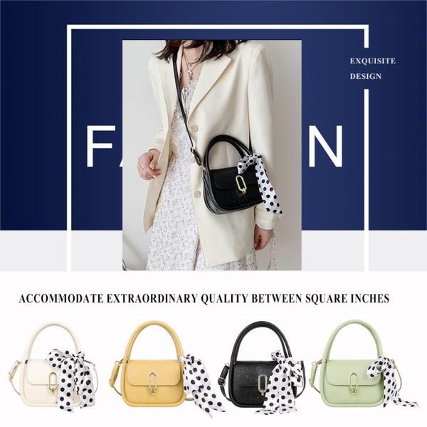 

vintage casual handbag crossbody bags phone girl solid color women cartoon embossing silk scarf shoulder bag handbags
