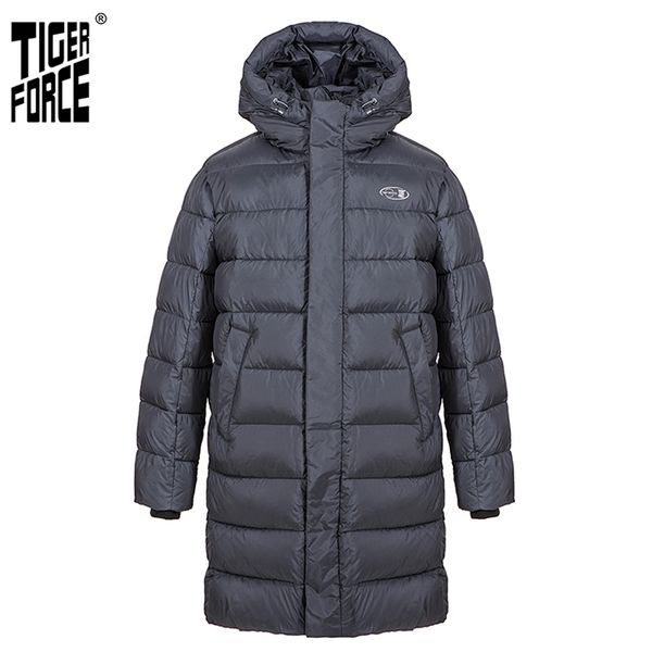 Тигр Сил зимняя куртка для мужчин длинные черные теплые мужские спорты повседневные мода толстые наружные мужские пальто Parka 70701 220105