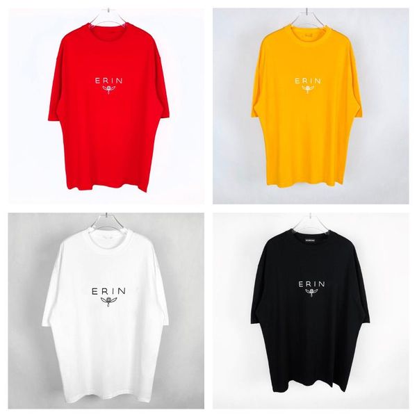 

men's t-shirts 2021 spring summer women's paris letter embroidery cotton black short sleeve men t-shirt 21, White;black