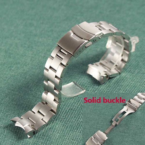 

watch bands straps stainless steel metal bracelet band strap double push clasp for 22mm, Black;brown