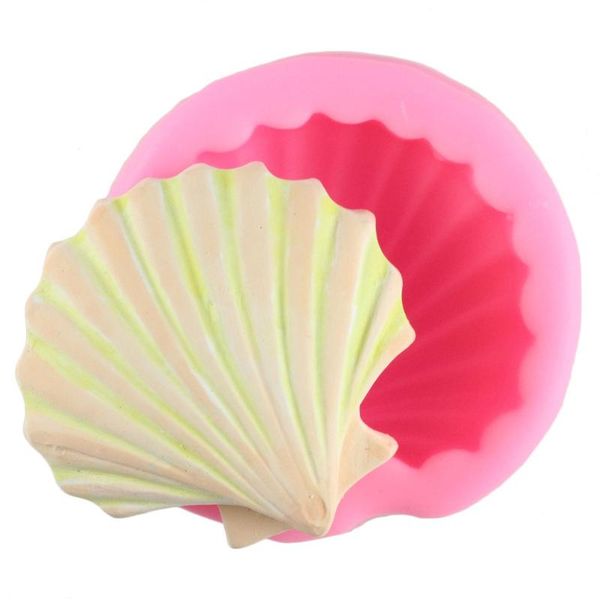 

cake tools sea shell shape 3d silicone fondant mold bakeware cookies cutter