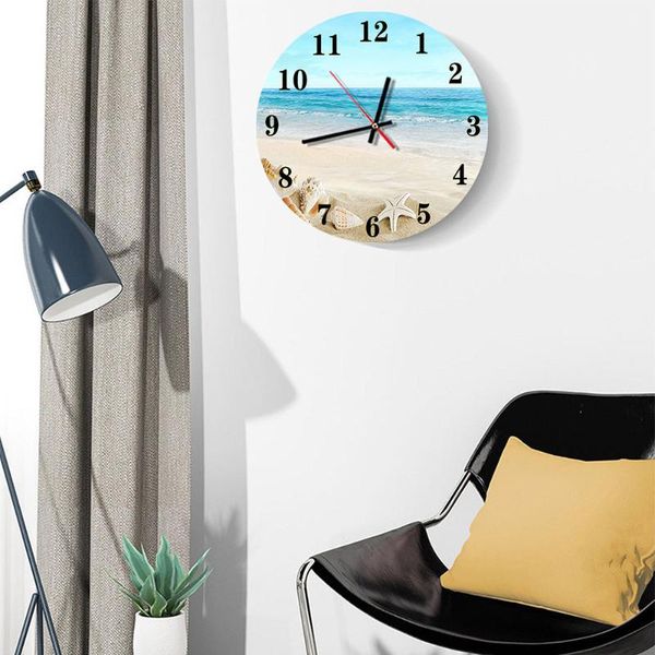 

wall clocks 1pc round shape borderless clock creative mute acrylic hanging