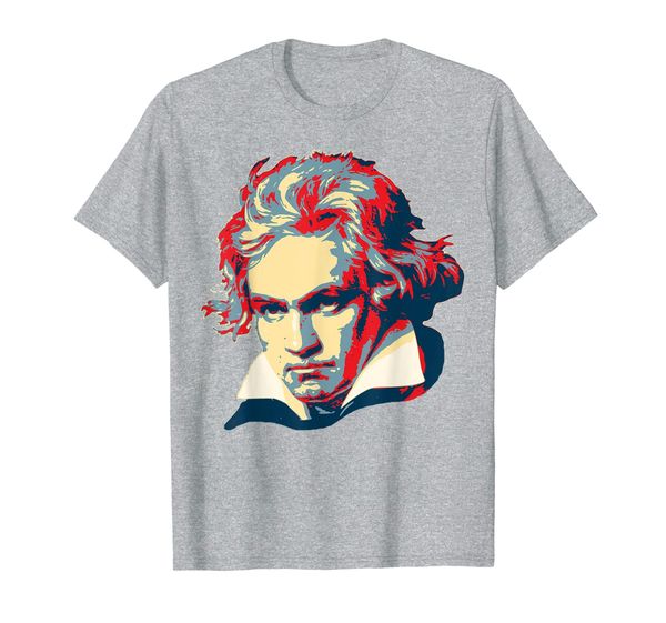 

beethoven pop art t-shirt, White;black