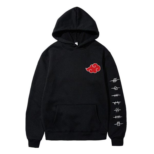 

men's hoodies & sweatshirts itachi hoodie anime narutos sweatshirt uzumaki akatsuki sakura kakashi sasuke hinata hyuga harajuku man wom, Black