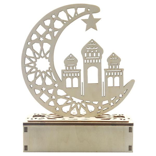 

mats & pads wooden crafts ornaments creative eid mubarak ramadan moon hollow letters figurines festival miniatures decoration 2021